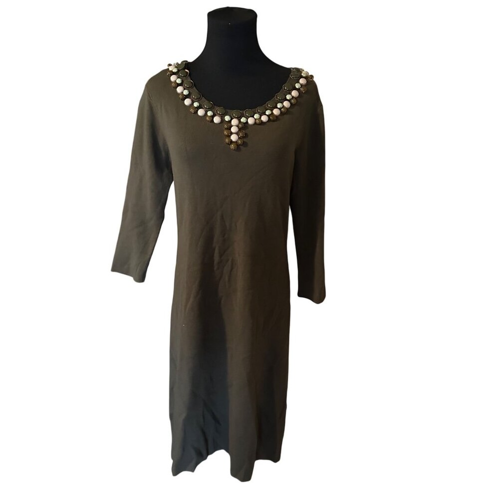 Milly beaded green dress size M